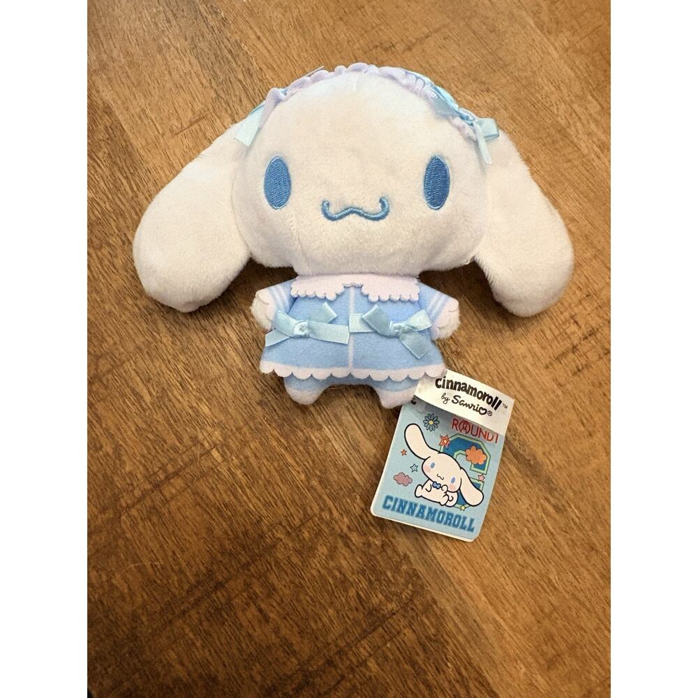 NEW 5.1" in Cinnamoroll Standing Style Sanrio Plush Round 1 Prize Toy Bow Kawaii